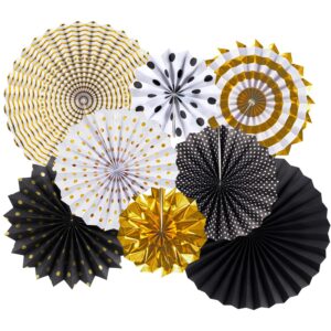 easy joy gold black new year party decorations classroom decoration hanging paper fans party for new years eve halloween graduation birthday home office