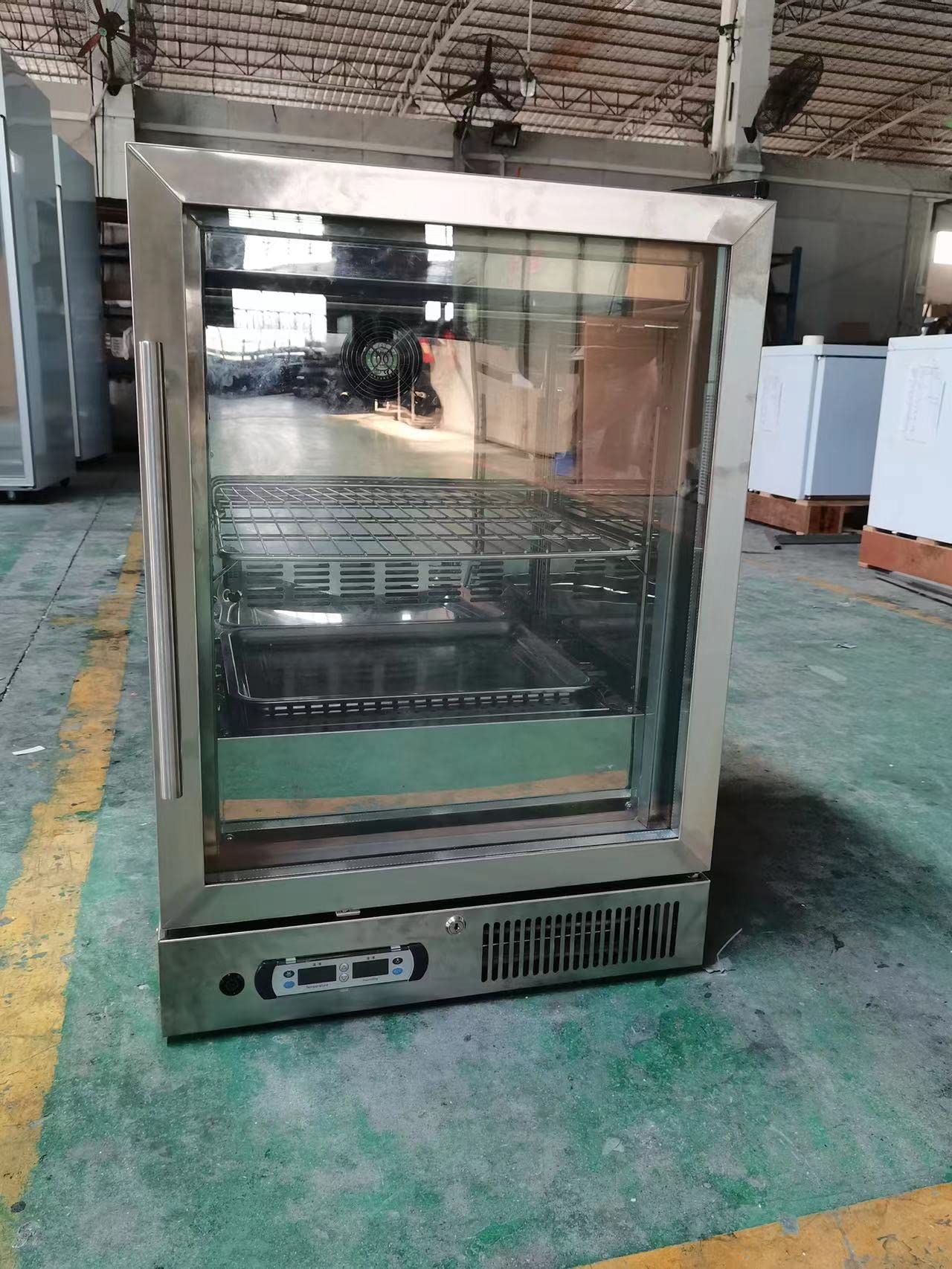 Kolice Commercial Beef Aging Showcase Freezer, Dry Aging Beef Fridge and Cabinet, Steak Aging Machine,Commercial Steak Ager-168L, 3 Tiers,Temperature Range: -5℃~ to 10℃ (23℉ to 50℉)