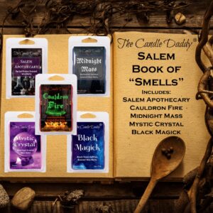 The Candle Daddy Salem Book of Smells Halloween 5 Pack - 5 Amazing Witchy Wax Melts - 30 Total Cubes - 10 Total Ounces