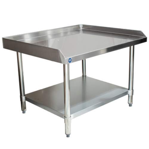 Express KitchQuip NSF Certified 18 Gauge Heavy Duty Stainless Steel Equipment Grill Stand with Undershelf for Kitchens, Utility Rooms, Caterers & Auto