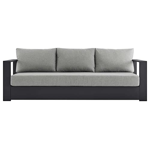 Modway Tahoe Patio Aluminum Sofa with Gray Gray Finish EEI-5676-GRY-GRY