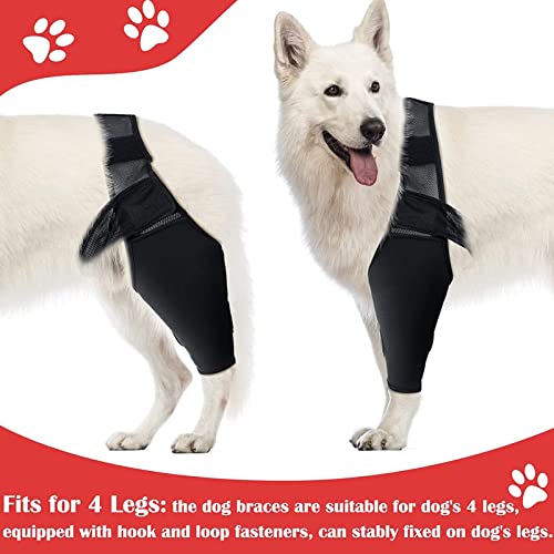 Dog Elbow Brace Protector Pads, Provides Support Breathable Dog Elbow Protector Pads for Prevents Injuries Elbow Calluses (L)