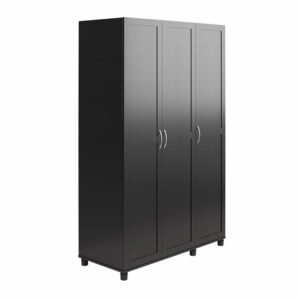 Ameriwood Home Systembuild Evolution Lory Framed 3 Door Wardrobe in Black