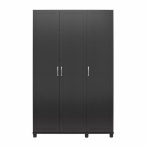 Ameriwood Home Systembuild Evolution Lory Framed 3 Door Wardrobe in Black