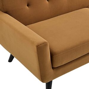 Modway Engage Performance Velvet Loveseat with Cognac Finish EEI-5599-COG