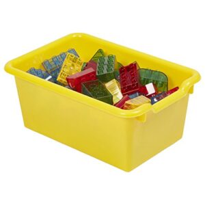 ECR4Kids Scoop Front Storage Bin, Multipurpose Organization, Yellow, 15-Piece