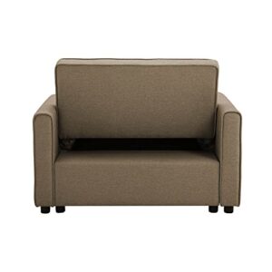 Lifestyle Solutions Serta Shelby Convertible Chair Sofabed, Tan