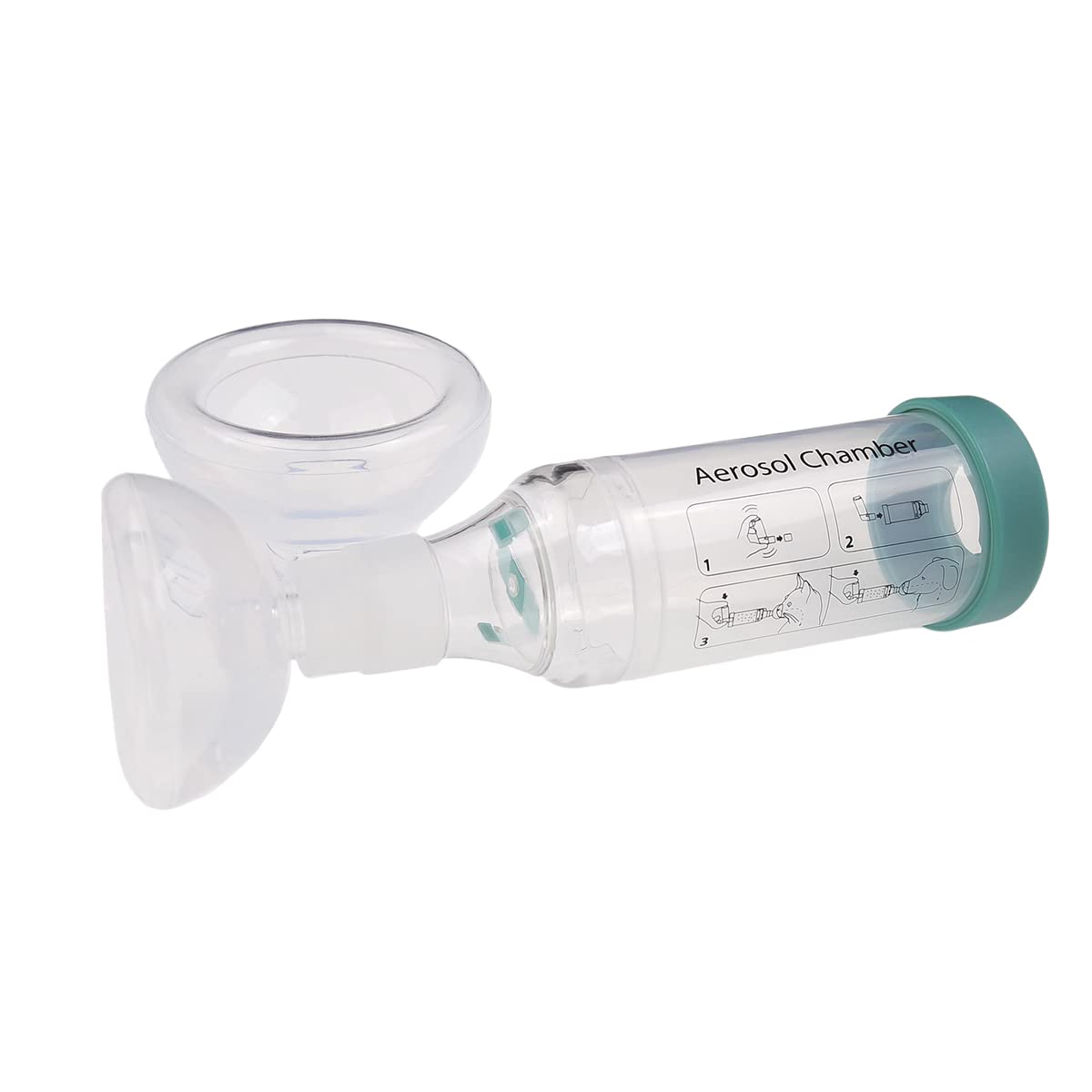 Caphstion Cat/Dog Inhaler Aerosol Chamber with Breathing Indicator Silicone Mask,Spacer Asthma (Bag A with Masks 012)