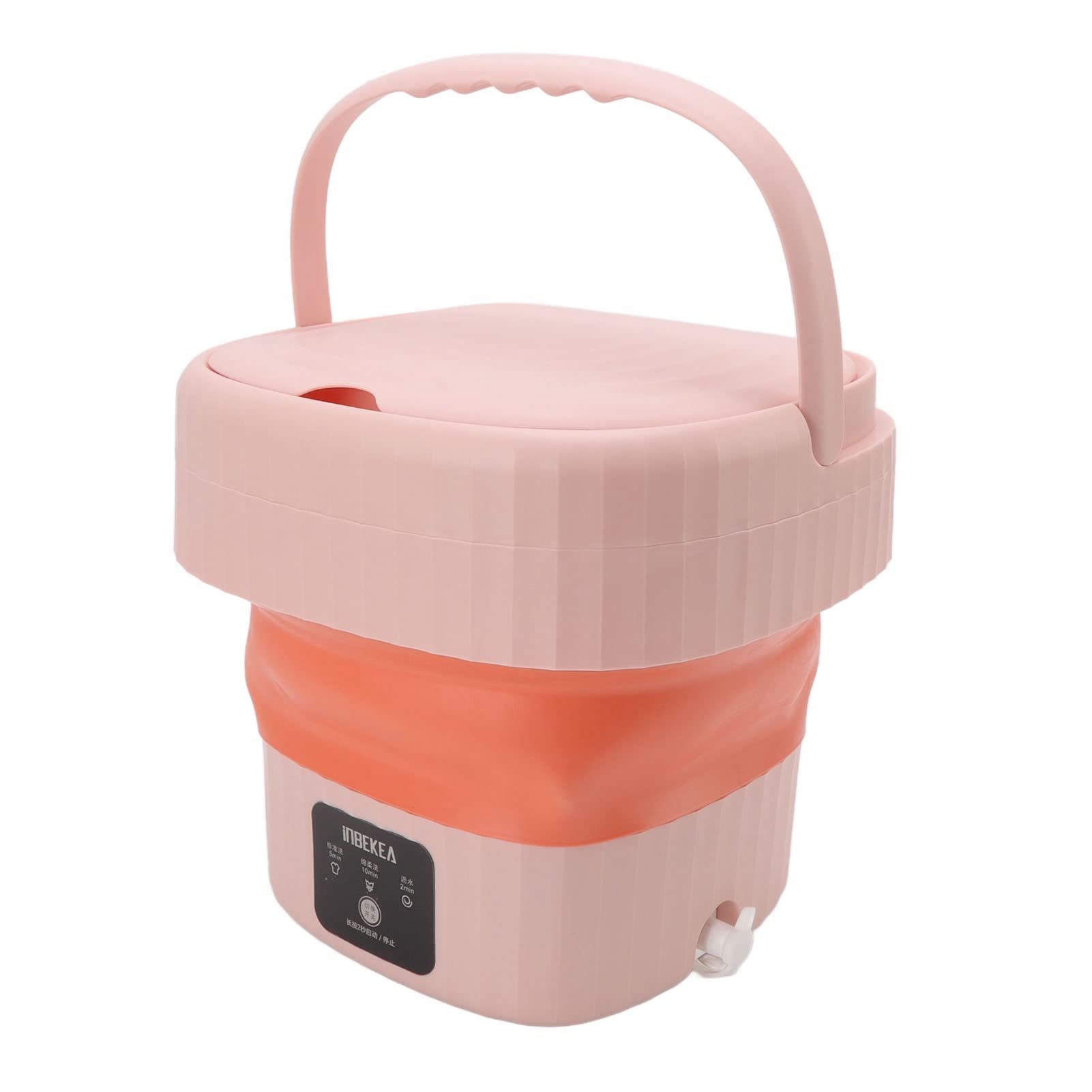 TOPINCN Portable Washing Machine Folding Bucket Washing Machine Mini Foldable Washing Machine for Socks Underwear Travelling 100-240V 6L(US Plug-)