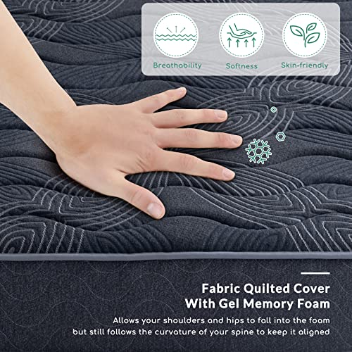 Airdown Queen Mattress, 9 Inch Hybrid Mattress Queen Made in USA, Memory Foam and Innerspring Hybrid Mattress in A Box, Pocket Innersprings Mattress for Motion Isolation, Medium (EGO-Hybrid-9Q)