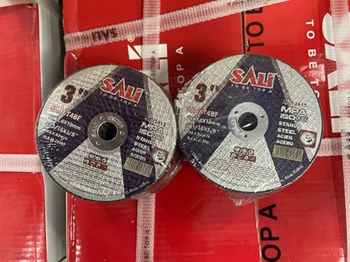 SALI 50 Pack Cut Off Wheels 3 Inch General Purpose Metal Cutting Wheel for 3 in Angle Grinders and Die Grinders- Cutting Disc Aggressive Cutting 3" x 1/16" x 3/8" Operating Up to 20380 RPM and 80 M/S