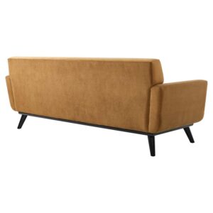 Modway Engage Performance Velvet Sofa with Cognac Finish EEI-5600-COG