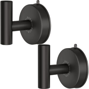 dgyb large suction cup hooks for shower set of 2 black towel hooks for bathrooms stainless steel suction shower hooks for inside shower 15 lb removable wall hooks for hanging heavy duty