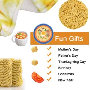 Sofevaim Noodles Ramen Blanket Realistic Food Blanket, Dad Blanket Birthday Gifts for Son from Dad, Funny Throw Blanket for Couch Sofa Bed, Ramen Blanket Stupid Gifts for Girls Kids Adults 60" X 50"