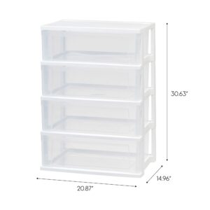 IRIS NSW-544 Storage Unit, White-4 Drawer