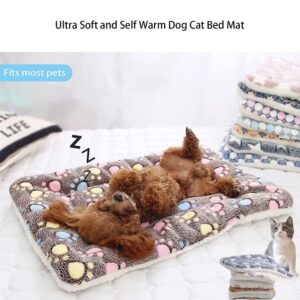 Jfxgjuv Cozy Calming Cat Blanket Large Cozy Calming Cat Blanket for Anxiety and Stress Ultra Soft and Self Warm Dog Cat Bed Mat with Cute Prints Cat Blankets for Indoor Cats Dogs Puppy (Pink,L)