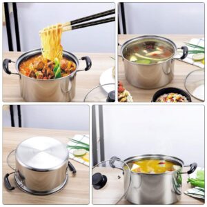 1pc Stainless Steel Stock Pot Kitchen Pot Stainless Steel Soup Pot Cooking Pot Noodles Pot Healthy Cookware Cooking Boiler Practical Pot Multifunctional Pot Hot Pot