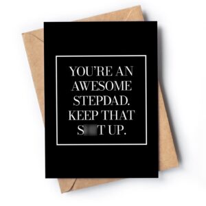 Stepdad Card - Birthday Card for Stepdad - Stepfather Card - Bonus Dad Card - Father’s Day Card for Stepdad - Bonus Dad Fathers Day Card - Retirement Card for Stepdad