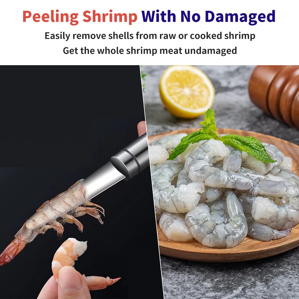 ADORAMBLING 2PC Shrimp Deveiner Tool Stainless Steel Shrimp Deveining Tool Efficient Shrimp Peeler and Deveiner Tool Portable Shrimp Cleaner Shrimp Knife for Easy Shrimp Deveining Shrimp Cleaning Tool