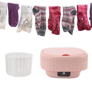 TOPINCN Portable Washing Machine Folding Bucket Washing Machine Mini Foldable Washing Machine for Socks Underwear Travelling 100-240V 6L(US Plug-)