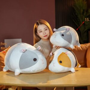 Fyunmgo Guinea Pig Toy 15.7” Stuffed Animals Plush Guinea Pig Plush Toys, Hamster Plush Pillow Guinea Pig Plush Soft Toy Festival Gift for Friends Families, Cuddling Pillow Floor Seat Cushion