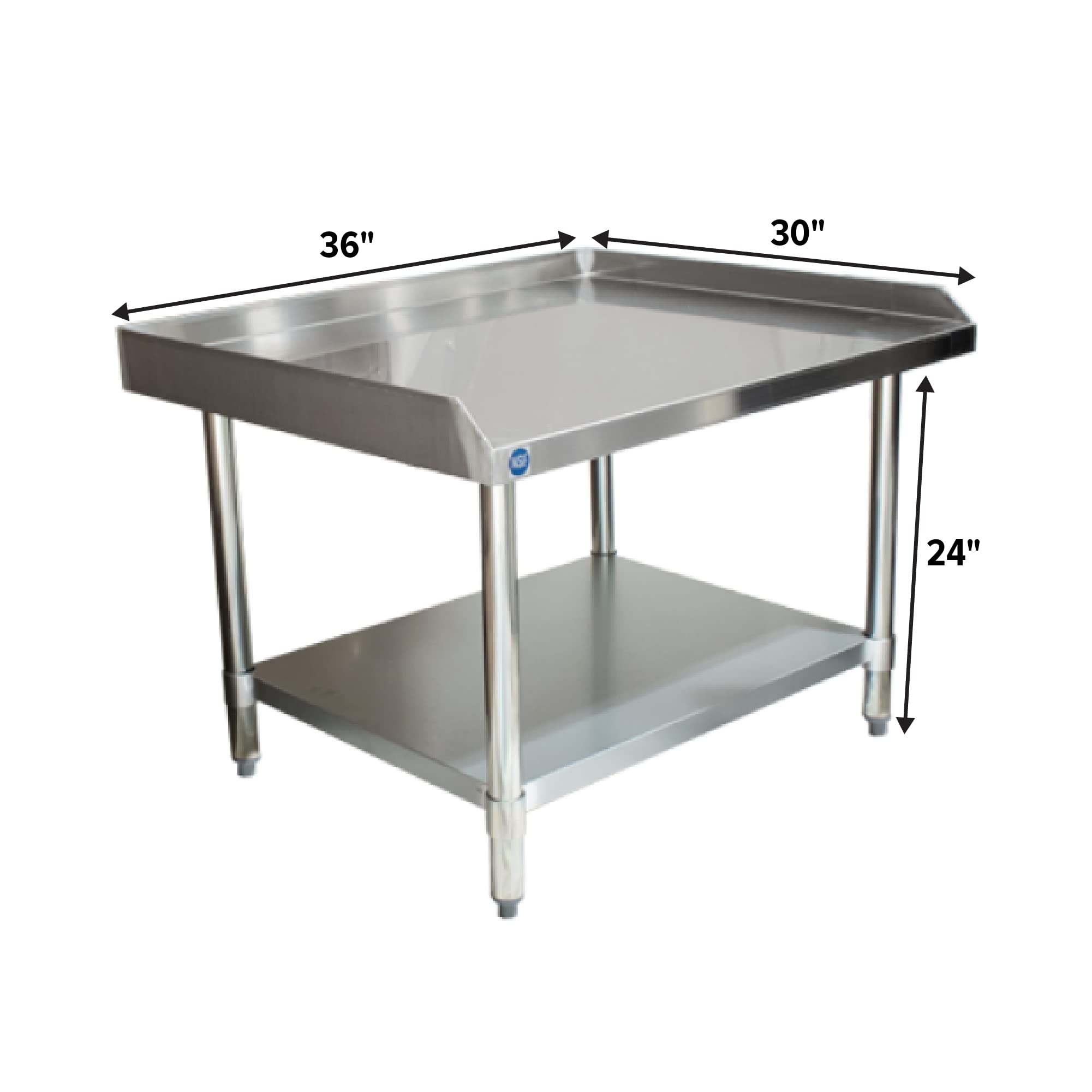 Express KitchQuip NSF Certified 18 Gauge Heavy Duty Stainless Steel Equipment Grill Stand with Undershelf for Kitchens, Utility Rooms, Caterers & Auto