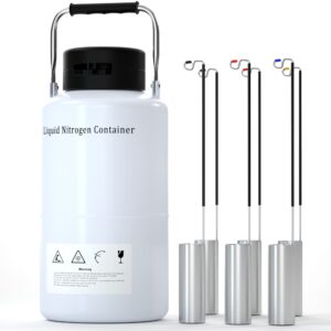 3l liquid nitrogen container ln2 tank dewar cryogenic container aluminum alloy semen tank with 6pcs pails and lock cover