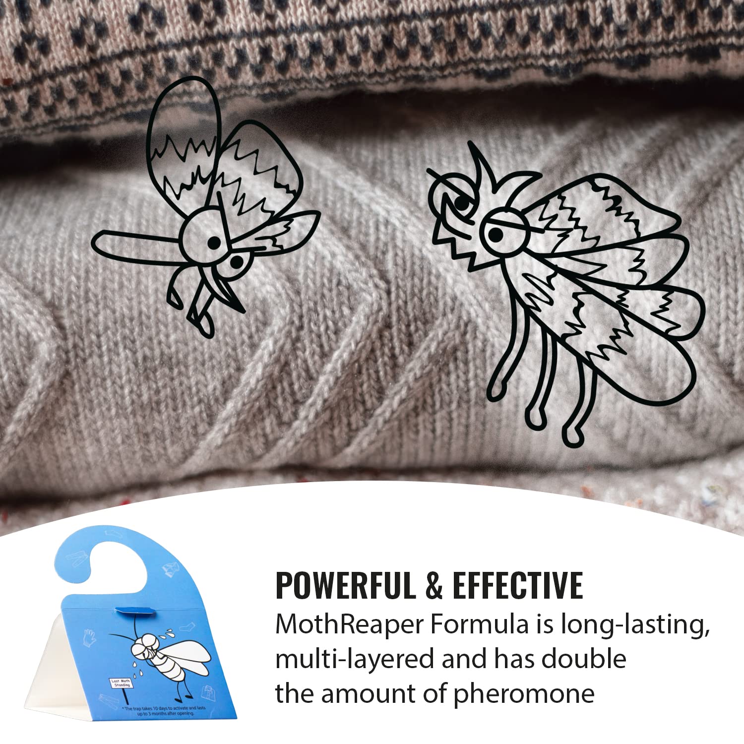 Clothing Moth Traps with Pheromones 6-Pack - Clothes Moth Trap with Lure for Closets & Wardrobes, Carpet and Fabric Moth, Wool Moths Traps Indoor Moth Treatment & Prevention