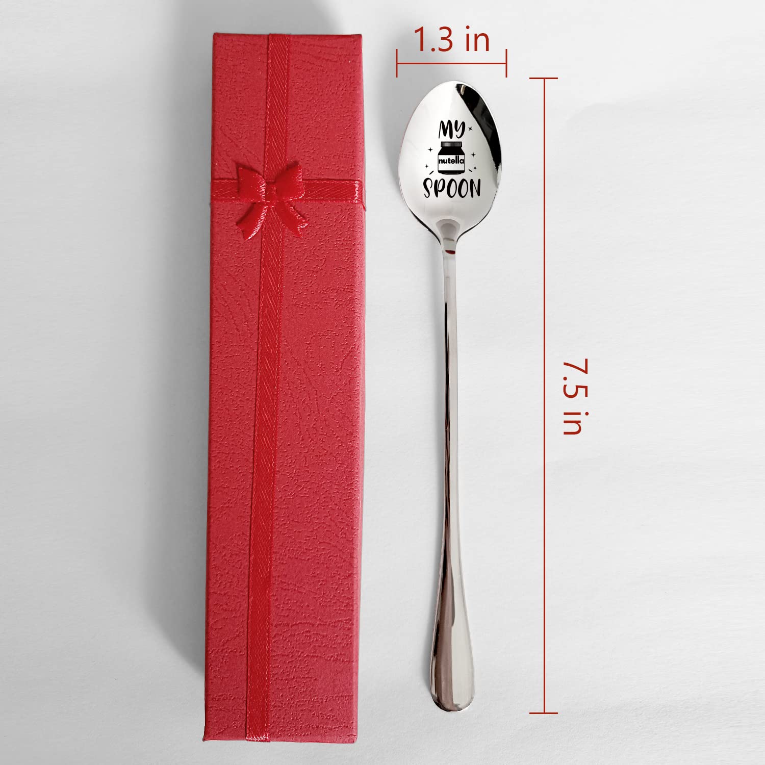 PZJIEAN My Nutella Spoon Funny Engraved Stainless Steel Spoon, Best Coffee Spoon Ice Cream Nutella Spoon Gifts for Women, Men, Nutella Lovers, Birthday Christmas Valentine Gifts