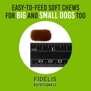 FIDELIS Probiotic Plus+ Pet Probiotics for Dogs, Digestive Gut Health, Yeast, Itchy Skin/Ears, Paw Licking, Safe Dog Treat Supplement for Pets, Adult, Big & Small, Made in USA, Duck Flavor, 120 Chews