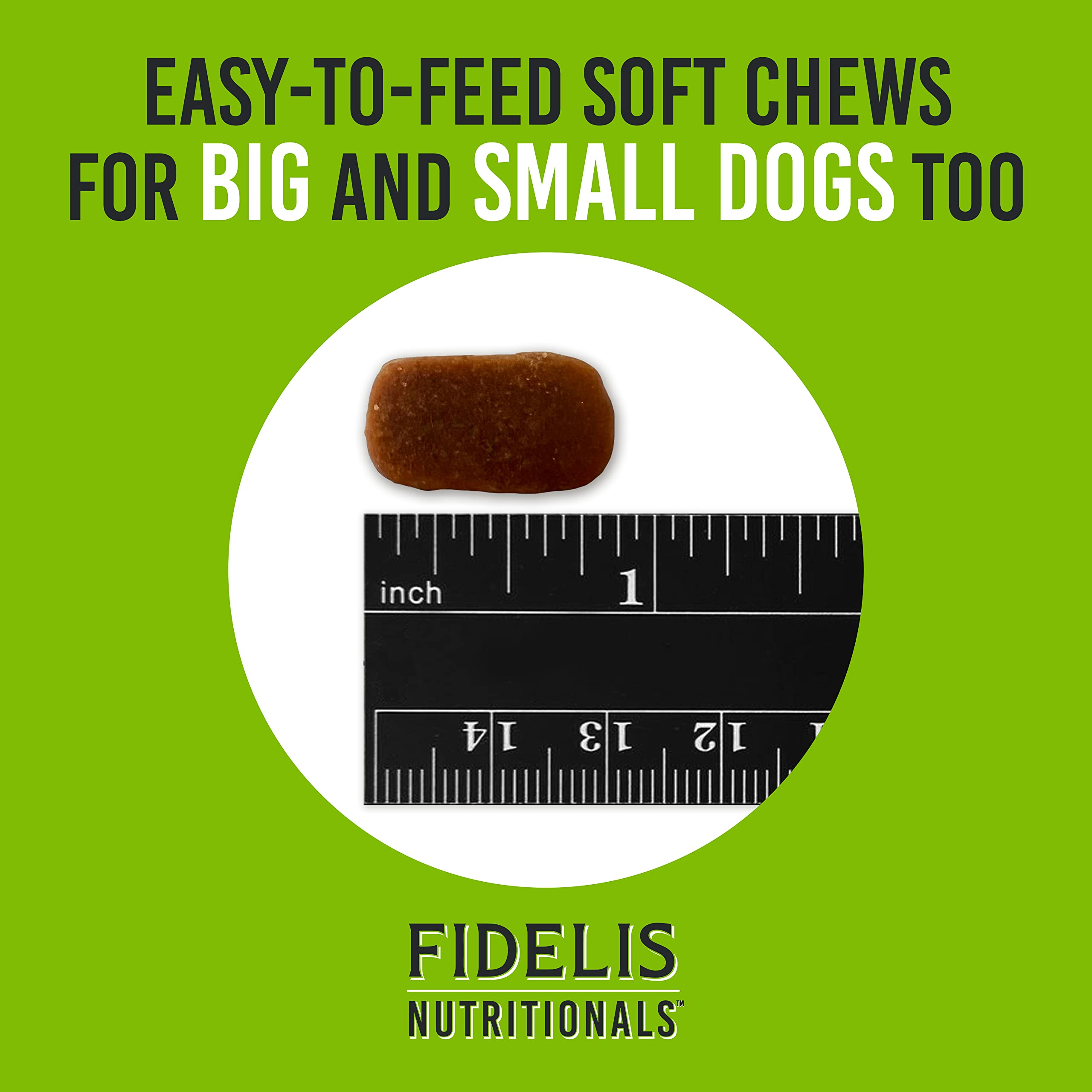 FIDELIS Probiotic Plus+ Pet Probiotics for Dogs, Digestive Gut Health, Yeast, Itchy Skin/Ears, Paw Licking, Safe Dog Treat Supplement for Pets, Adult, Big & Small, Made in USA, Duck Flavor, 120 Chews