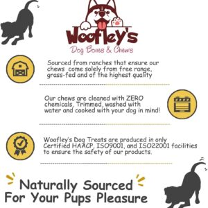 Woofley's Natural Brown Cow Ears - (20 Count) - Best Cow Ears for Dogs - Beef Buffalo No Hide Dog Chews - Natural Cow Ear Dog Chews