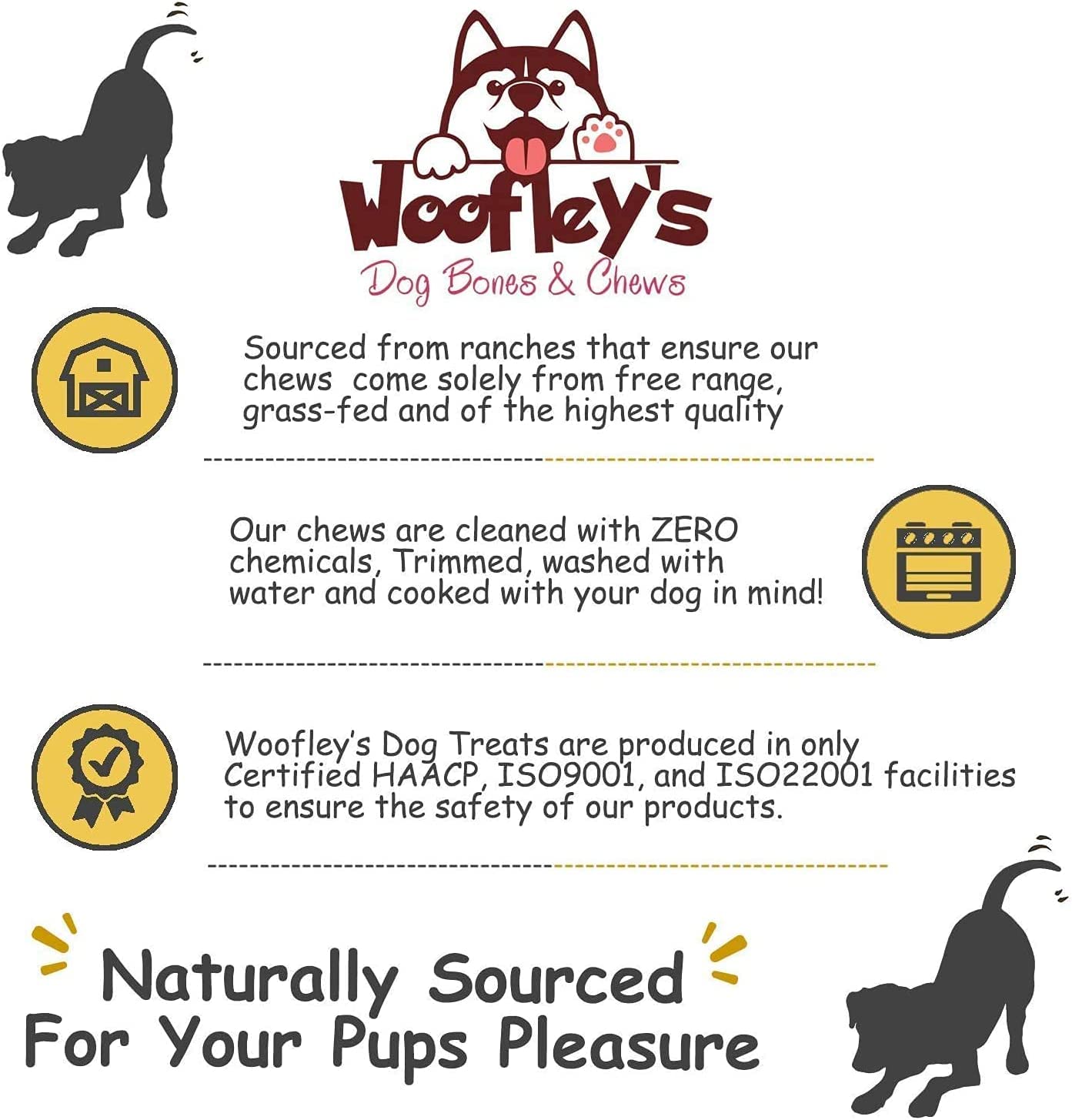 Woofley's Natural Brown Cow Ears - (20 Count) - Best Cow Ears for Dogs - Beef Buffalo No Hide Dog Chews - Natural Cow Ear Dog Chews