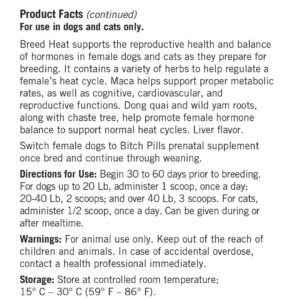 Breed Heat - Breeding & Reproductive Supplement for Dogs & Cats (Formerly Thomas Labs, Same Product) - 16 oz Powder