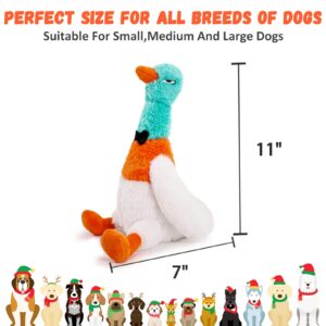 lilfrd Dog Toys, Dog Squeaky Toys, Crinkle Duck Dog Toy, Dog Stuffed Animals Chew Toy, Soft Durable Plush Dog Toys for Large,Medium,Small Dogs, Dog Birthday Christmas Toys Gift