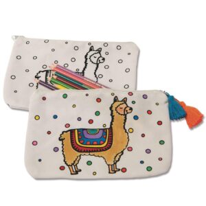 Velvet Art Canvas Llama Pouch (Pack of 12)