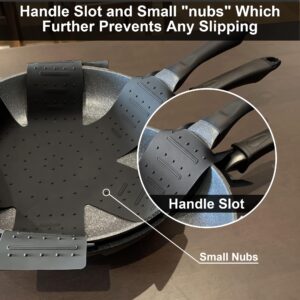 Pot and Pan Protectors for Stacking, Pot Pan Separators Cookware Protector 3 Pack, Dividers Anti-Slip Foldable for Multiple Sizes Pots and Pans Avoid to Scratching or Marring