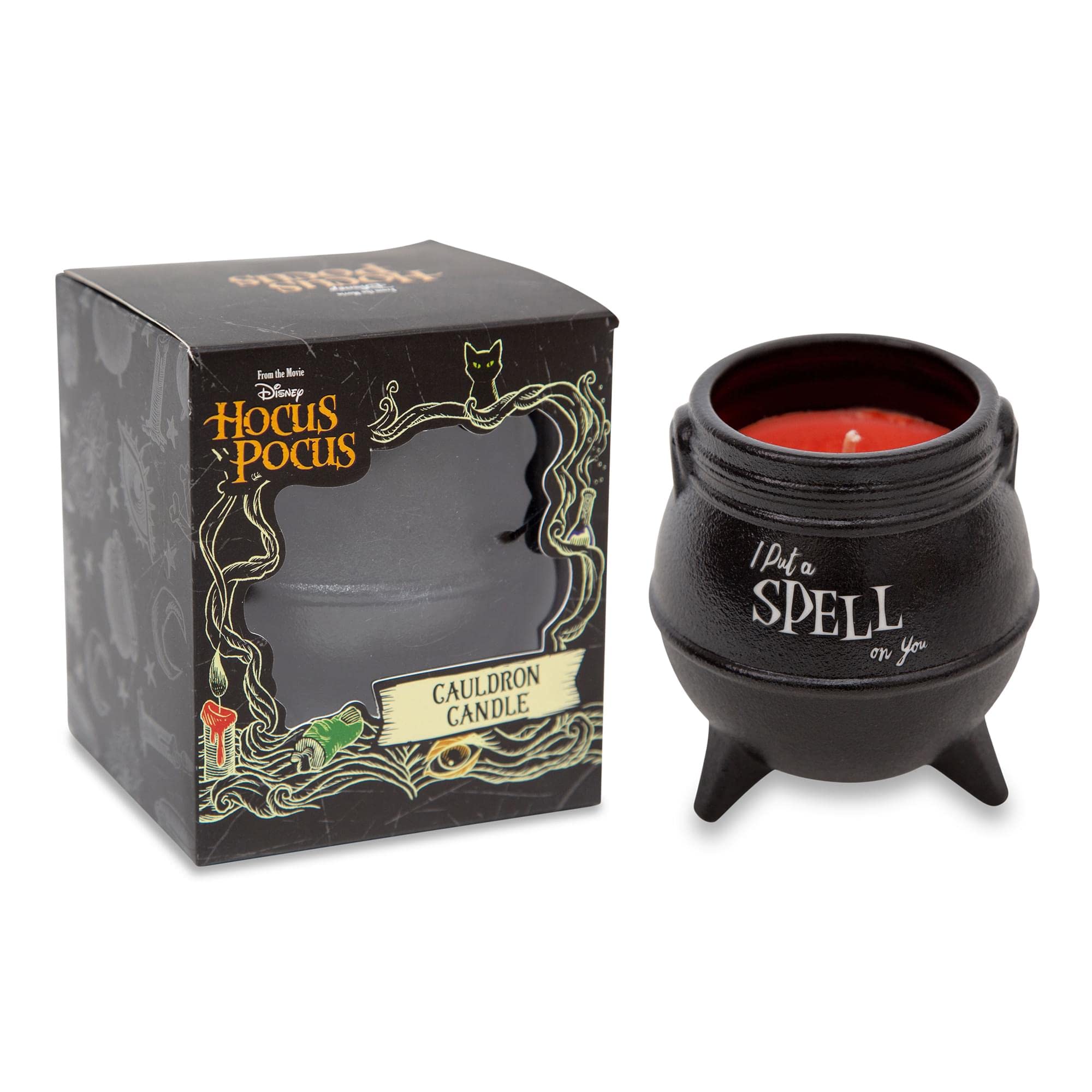 Disney Hocus Pocus "I Put A Spell On You" Ceramic Cauldron Candle | Lemongrass Fragrance With 30-Hour Burn Time