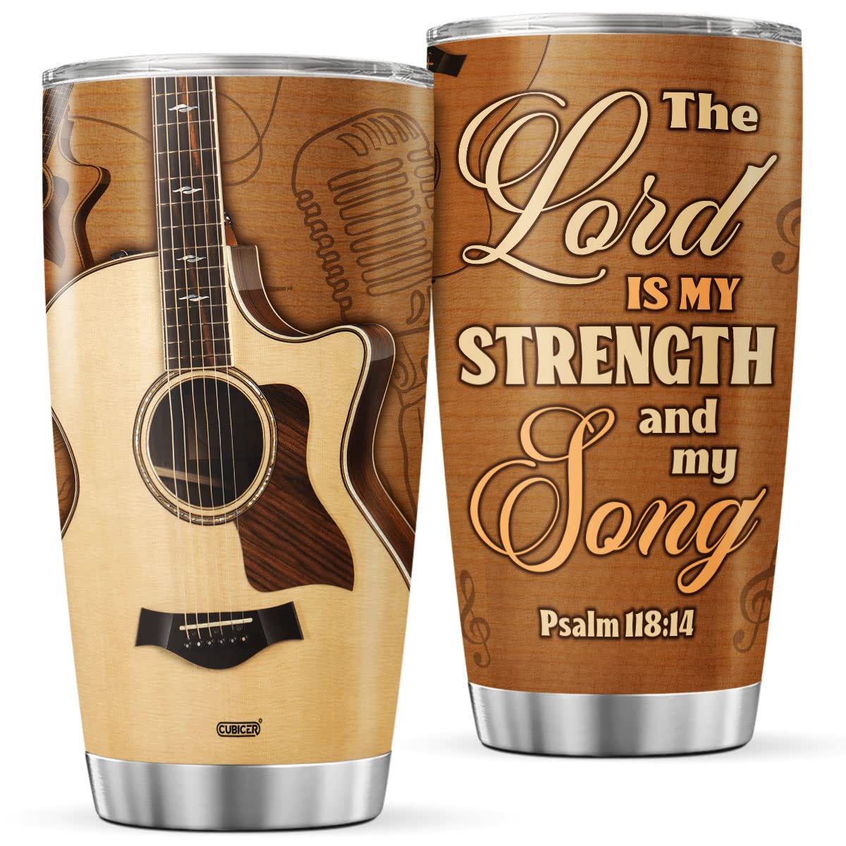 CUBICER Guitar Tumbler Gifts For Teens Guitarist Adults Husband Men Music Lovers Coffee Travel Mug Oz Stainless Steel Insulated Cup On Fathers Day Christmas Birthday Retirement