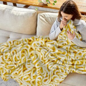 sofevaim noodles ramen blanket realistic food blanket, dad blanket birthday gifts for son from dad, funny throw blanket for couch sofa bed, ramen blanket stupid gifts for girls kids adults 60" x 50"