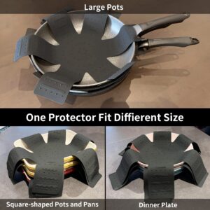 Pot and Pan Protectors for Stacking, Pot Pan Separators Cookware Protector 3 Pack, Dividers Anti-Slip Foldable for Multiple Sizes Pots and Pans Avoid to Scratching or Marring