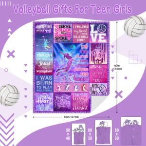 Pozevan Volleyball Gift Blanket - Volleyball Gifts for Teen Girls - Volleyball Gifts for Team - Volleyball Coach Gift - Volleyball Gifts for Girls - Gifts for Volleyball Lovers - 50" X 60"