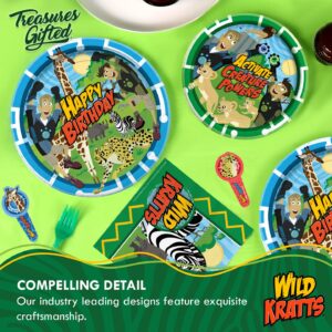 Treasures Gifted Wild Kratts 24ct Cupcake Toppers & Wrappers - Birthday Party Supplies