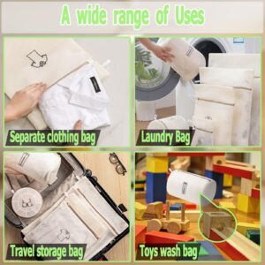 Mesh Laundry Bags, Reusable Clothing Washing Bags,Upgrade durable double layer thickened, Wash Bags for Washing Machine for Tops,Skirts, Trousers, Socks, Underwear, Bra (Green)