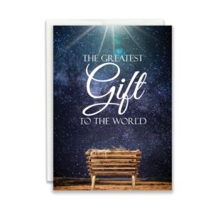 jbh creations greatest gift religious christmas card - pack of 24