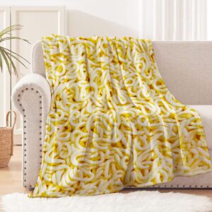 Sofevaim Noodles Ramen Blanket Realistic Food Blanket, Dad Blanket Birthday Gifts for Son from Dad, Funny Throw Blanket for Couch Sofa Bed, Ramen Blanket Stupid Gifts for Girls Kids Adults 60" X 50"