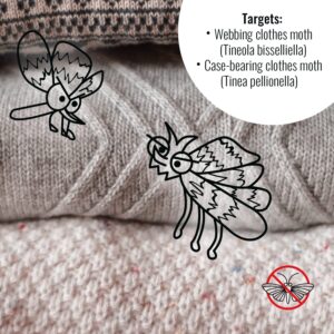 Clothing Moth Traps with Pheromones 6-Pack - Clothes Moth Trap with Lure for Closets & Wardrobes, Carpet and Fabric Moth, Wool Moths Traps Indoor Moth Treatment & Prevention