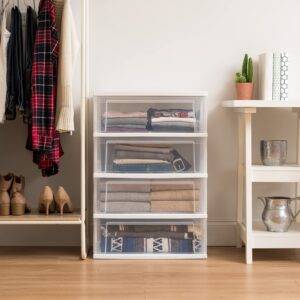 IRIS NSW-544 Storage Unit, White-4 Drawer