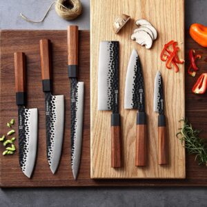 KEEMAKE Sushi Knife 10 inch, Sashimi Knife with 440C Stainless Steel Blade Yanagiba Knife, Japanese Sushi Knife with G10 Bolster and Octagonal Rosewood Handle Carving Knife with Gift Box