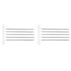 stobaza 2 sets rotating towel hanger iron towel rack rotatory towel rack bath towel holder multipurpose towel -mounted towel rack kitchen towel hanging rack nail- towel shelf